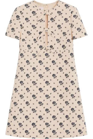 VALENTINO GARAVANI Crepe Couture Papier Floral mini dress