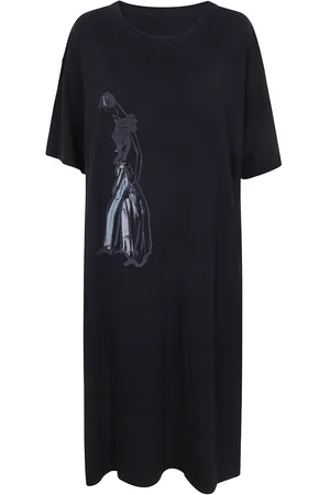 YOHJI YAMAMOTO Graphic-print midi dress