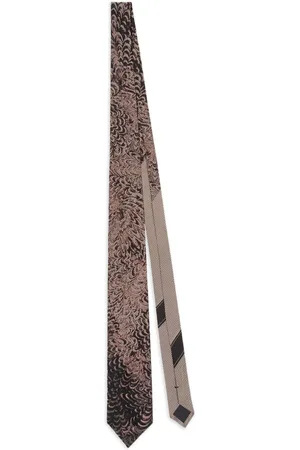 DRIES VAN NOTEN Printed silk tie