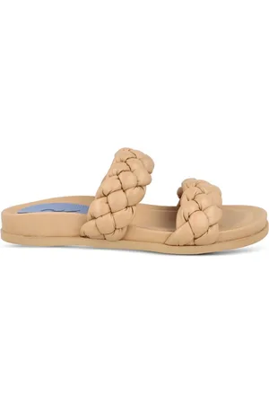 Blue Bird Braided leather slides