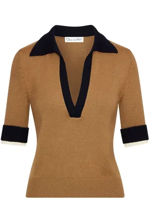 Oscar de la Renta Colour-block polo top
