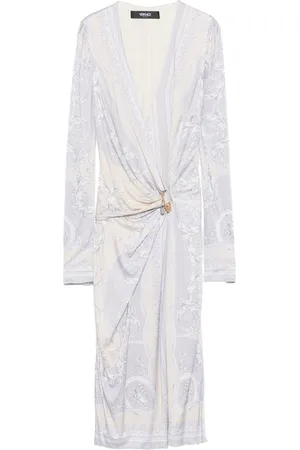 VERSACE Coupe des Dieux-print midi dress