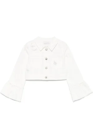 MONNALISA Butterfly denim jacket
