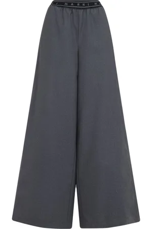 Marni Logo-band wool trousers