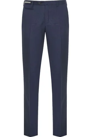 corneliani Pressed-crease wool trousers