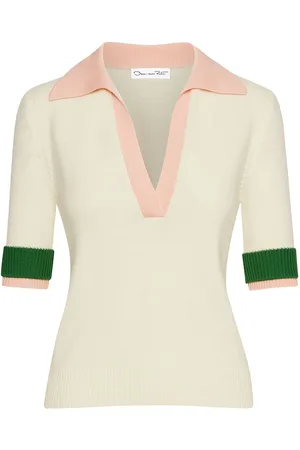 Oscar de la Renta Colour-block polo top