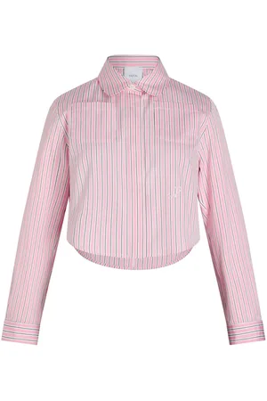 Patou Cropped printed poplin shirt