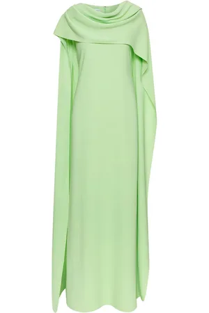 Oscar de la Renta Draped georgette kaftan dress