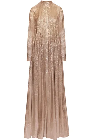 Oscar de la Renta Metallic shirt gown