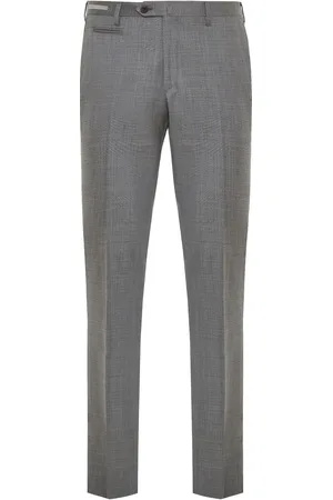 corneliani Pressed-crease wool trousers