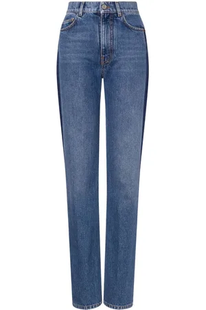 Serafini Two-tone cotton denim jeans