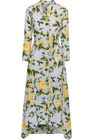 Oscar de la Renta English Rose shirt dress