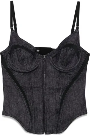MUGLER Denim corset