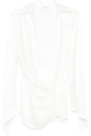 Monot Satin wrap mini dress