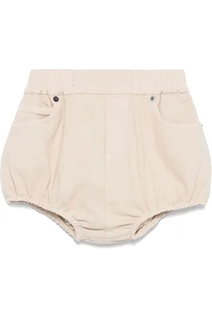 DOUUOD KIDS Logo-embroiderede shorts