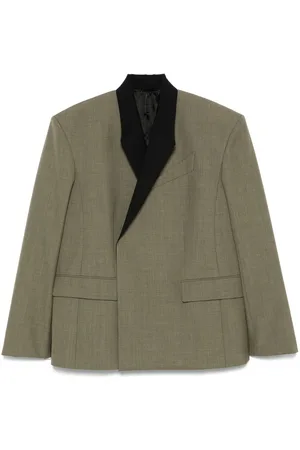 MUGLER Contrast-lapels blazer