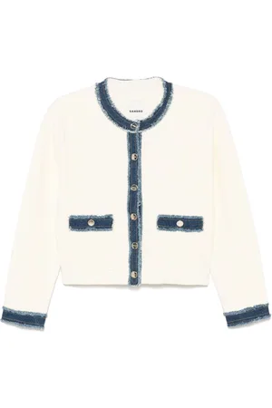 Sandro Denim-trim jacket