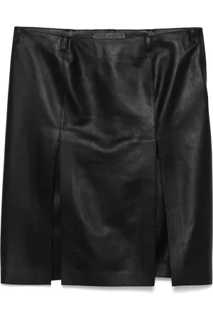 The Attico Leather mini skirt
