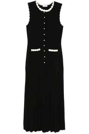 Sandro Corchet-trim maxi dress