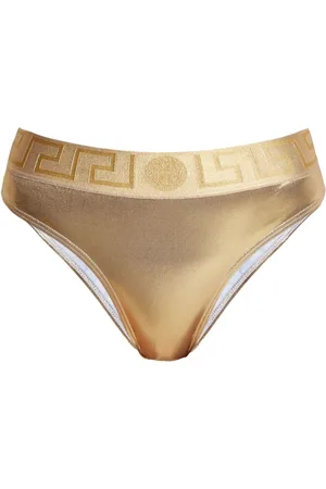 VERSACE Metallic-effect bikini bottom