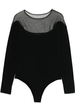 MUGLER Sheer-panelled bodysuit
