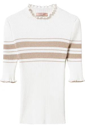 Twin-Set Rib-knit striped top