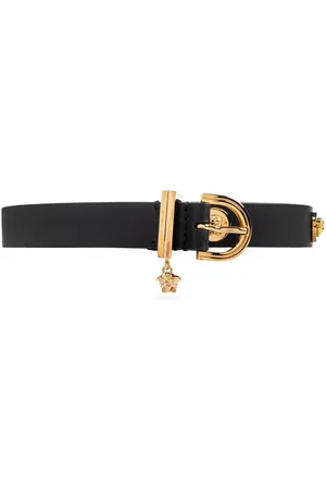 VERSACE Medusa Safety Pin leather belt