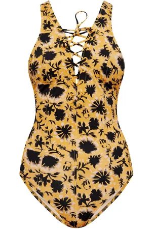 ULLA JOHNSON Floral-print swimsuit