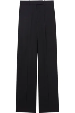ST. JOHN Creased high-waisted trousers