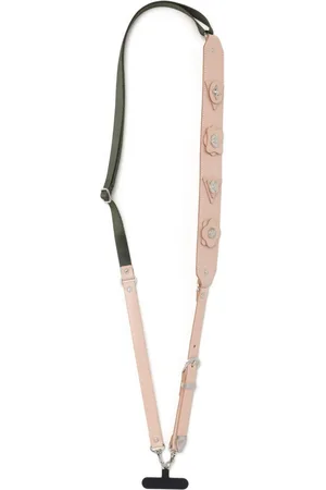 TOGA PULLA Floral-appliqué leather phone strap