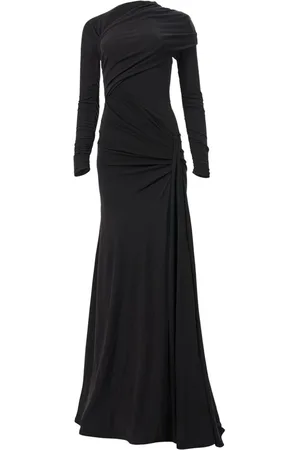 Carolina Herrera Draped long-sleeve gown