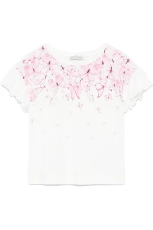 MONNALISA Butterfly-print T-shirt