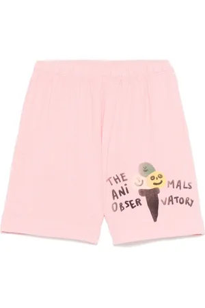 The Animals Observatory Logo-print shorts