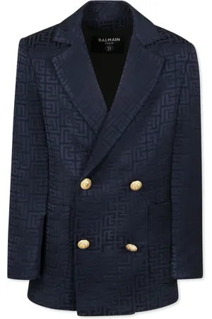 Balmain PB monogram-jacquard blazer