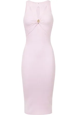 Elisabetta Franchi Ribbed-knit cut-out dress