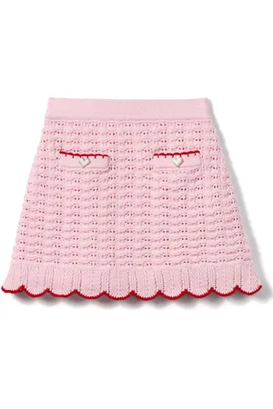Self-Portrait Crochet-knit skirt