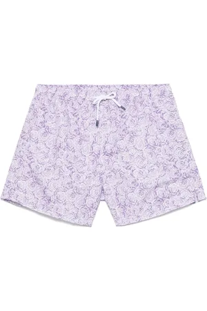 FEDELI Floral-print swim shorts