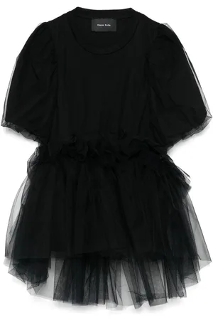 Simone Rocha Tulle overlay puff sleeve T-shirt