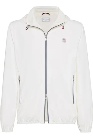 Brunello Cucinelli Logo embroidered waterproof jacket