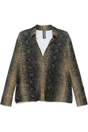 Norma Kamali Snakeskin-print shirt