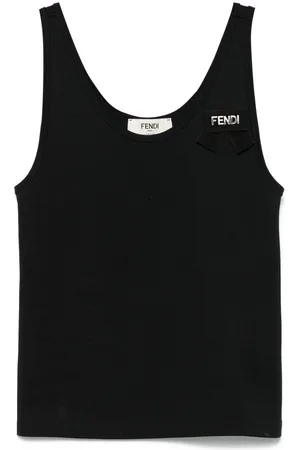 Fendi Logo-ribbon tank top