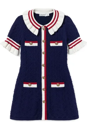 Self-Portrait Stripe-trim dress
