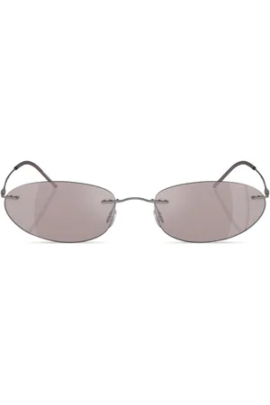 Giorgio Armani Rimless oval-frame sunglasses