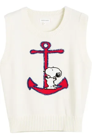 Chinti & Parker Snoopy-intarsia top