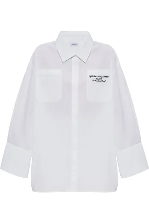 OFF-WHITE Embroidered logo shirt dress