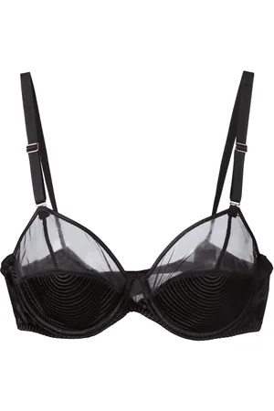 FLEUR DU MAL Mesh and satin bra