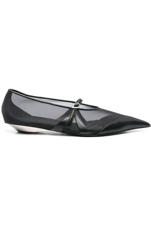 MUGLER Mesh ballet flats