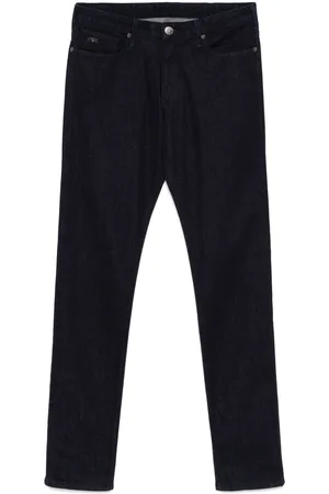 Emporio Armani Logo-plaque slim-fit jeans