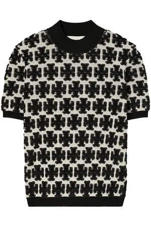 Tory Burch T Monogram mock-neck T-shirt