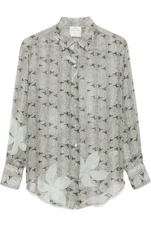 FORTE FORTE Snake-print shirt